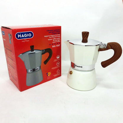 Гейзерная кофеварка Magio MG-1007 150 мл, гейзерная кофеварка из нержавейки, кофеварка для дома