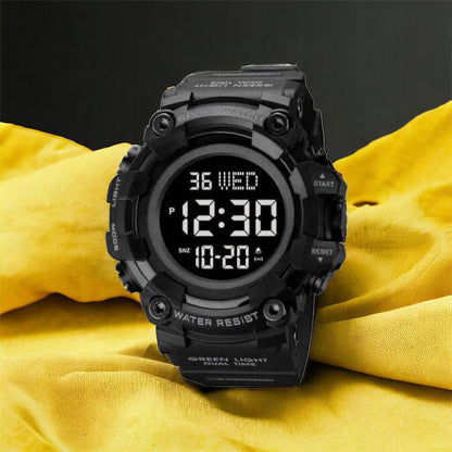 Годинник наручний чоловічий SKMEI 1968BKBK BLACK-BLACK, водостійкий тактичний годинник. Колір: чорний