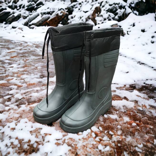 Сапоги мужские резиновые высокие утепленные с подвязкой 44 размер (29 см), сапоги резиновые для рыбалки