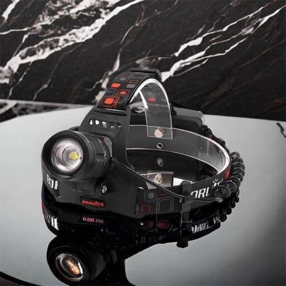 Налобный фонарь Bailong BL-T32-P50, мощный налобный светодиодный фонарик на голову, три режима