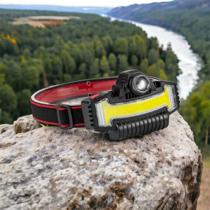 Налобный фонарик Bailong BL-W685-LTS+COB+RGB, 5 режимов, водостойкий, ударостойкий, USB кабель Type-c