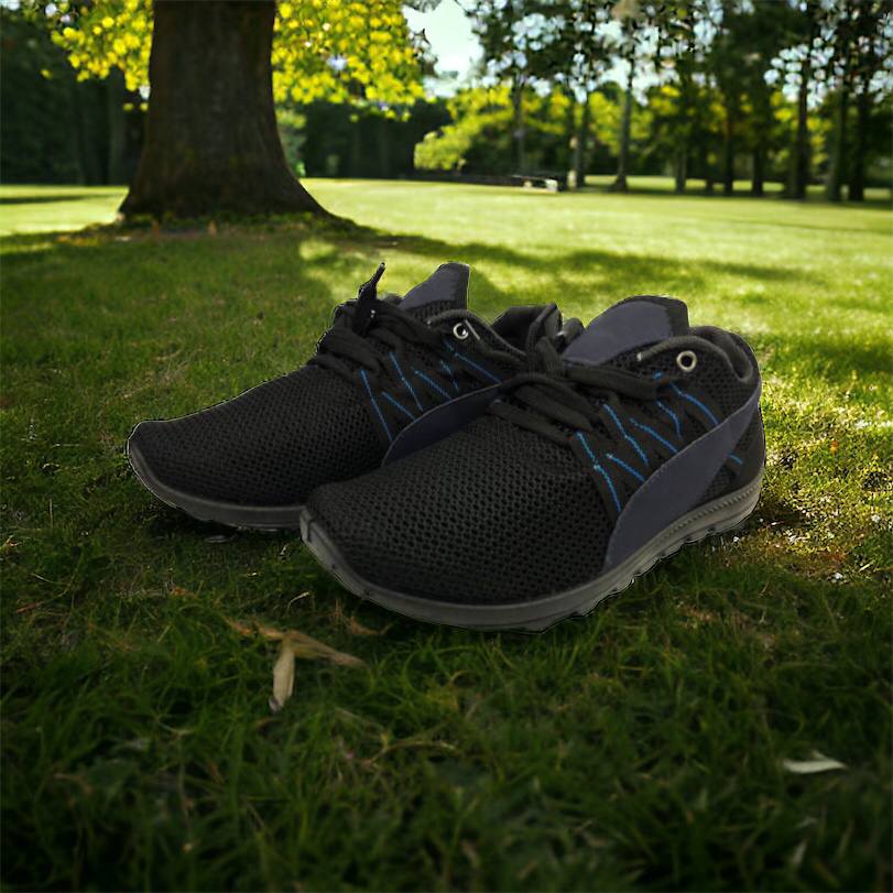 Спортивные кроссовки мужские летние из сетки 40 размер. Летние кроссовки сетка. Модель 24112. Цвет: черный