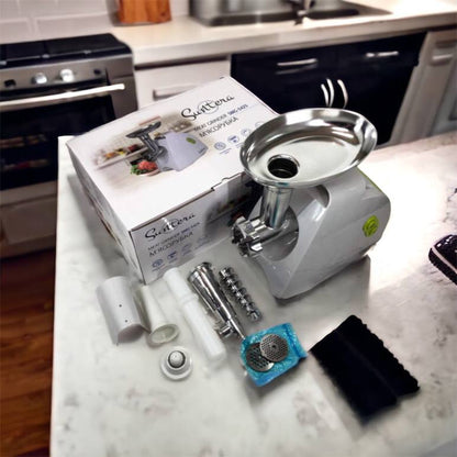 Мясорубка Suntera SMG-5425W, мясорубка-соковыжималка, электрическая мясорубка с насадками для дома