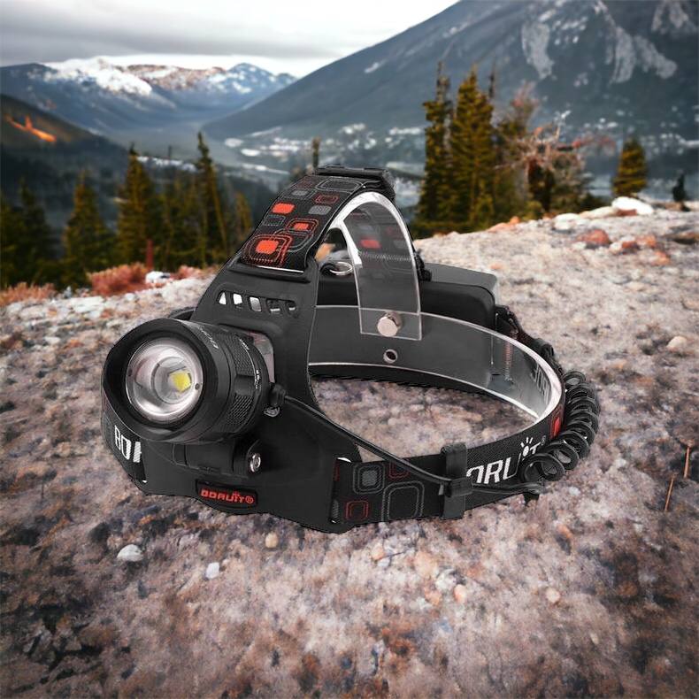 Налобный фонарь Bailong BL-T32-P50, мощный налобный светодиодный фонарик на голову, три режима