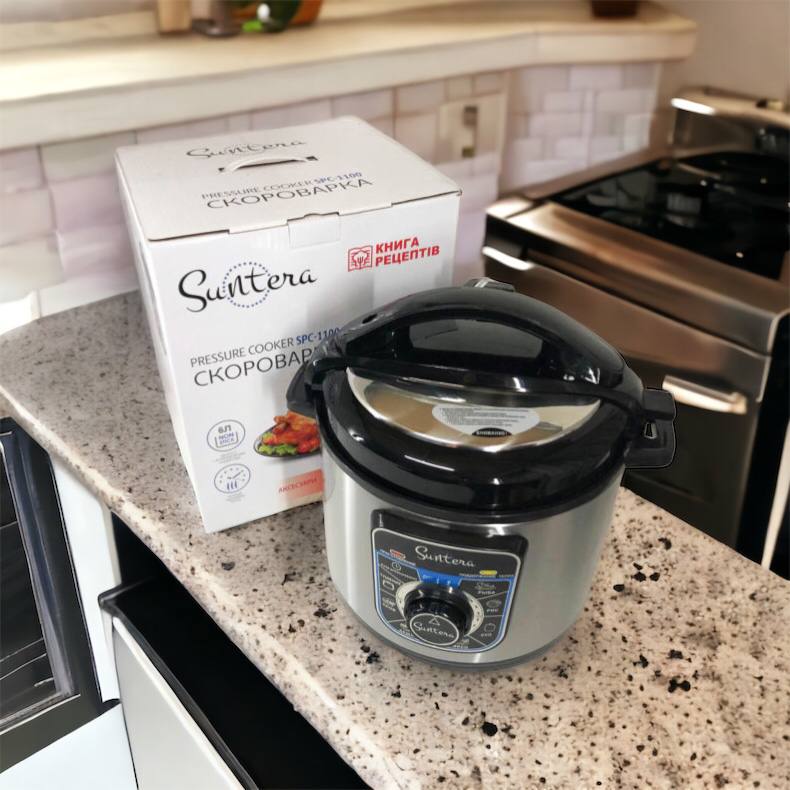Мультиварка-скороварка SUNTERA SPC-1100 1000 Вт, пароварка для кухни бытовая, антипригарные рисоварки