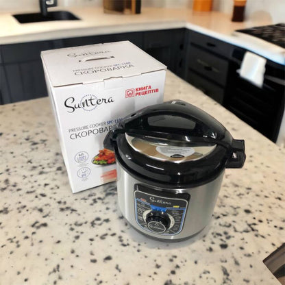Мультиварка-скороварка SUNTERA SPC-1100 1000 Вт, пароварка для кухни бытовая, антипригарные рисоварки