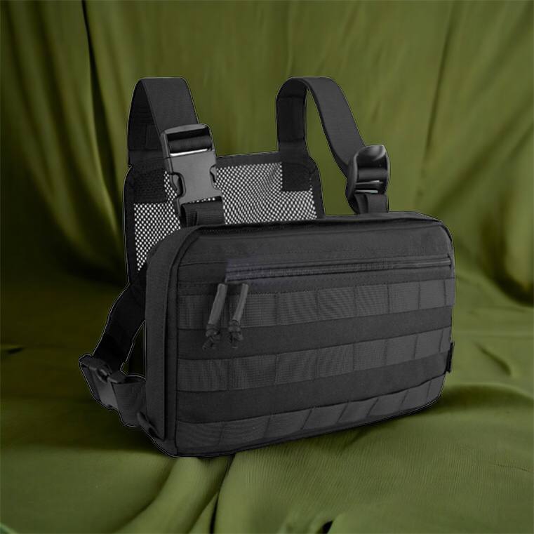 Тактична сумка нагрудна з Cordura 1000D, чоловіче розвантаження чорна