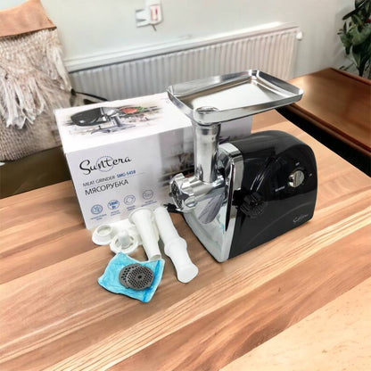 Мясорубка Suntera SMG-5418B 1800 Вт, электромясорубка для шинковки, мясорубка электрическая металл