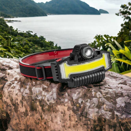 Налобный фонарик Bailong BL-W685-LTS+COB+RGB, 5 режимов, водостойкий, ударостойкий, USB кабель Type-c