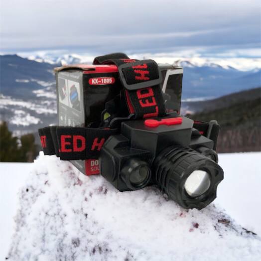 Фонарь налобный Bailong BL-1805 COB XPE аккумуляторный, фонарь на голову для рыбалки, надежный налобный