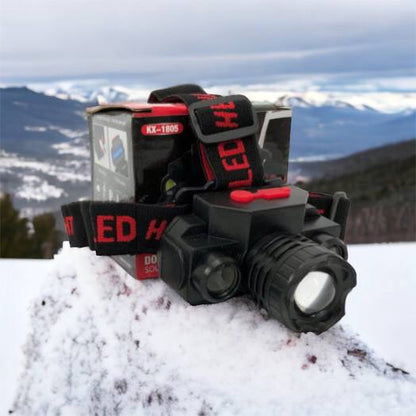 Фонарь налобный Bailong BL-1805 COB XPE аккумуляторный, фонарь на голову для рыбалки, надежный налобный