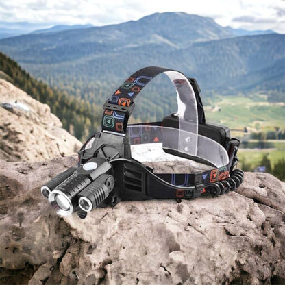 Фонарь налобный W602-T6-2XPE Bike с велокреплением 2x18650, светодиодный фонарь на лоб, сверхмощный