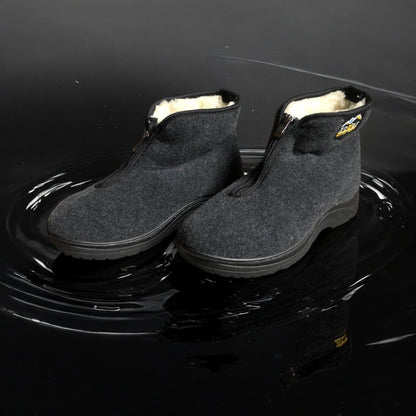 Черевики чоловічі утеплені на застібці 41 розмір, повстяні бурки, домашні чоловічі валянки. Колір: сірий