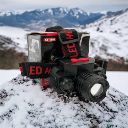 Фонарь налобный Bailong BL-1805 COB XPE аккумуляторный, фонарь на голову для рыбалки, надежный налобный