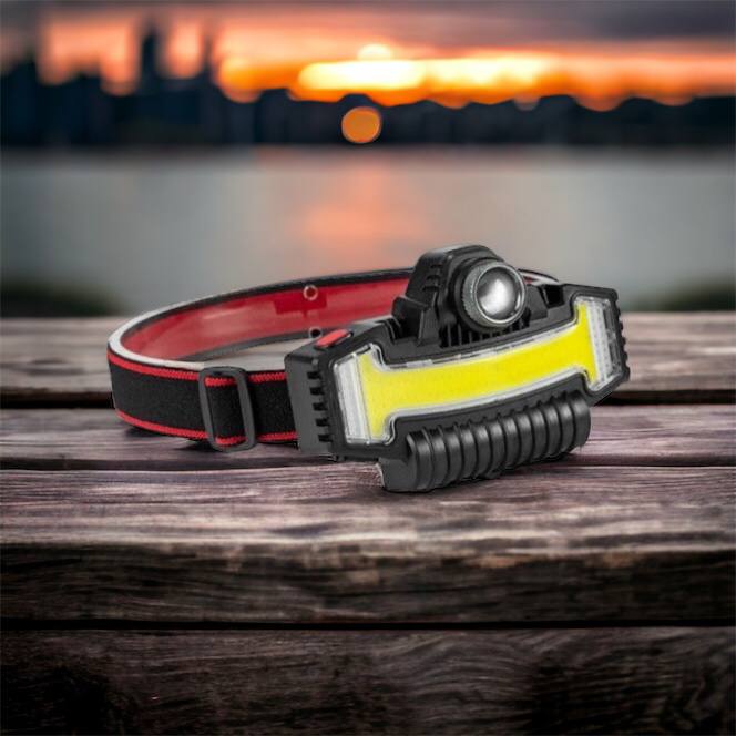 Налобный фонарик Bailong BL-W685-LTS+COB+RGB, 5 режимов, водостойкий, ударостойкий, USB кабель Type-c