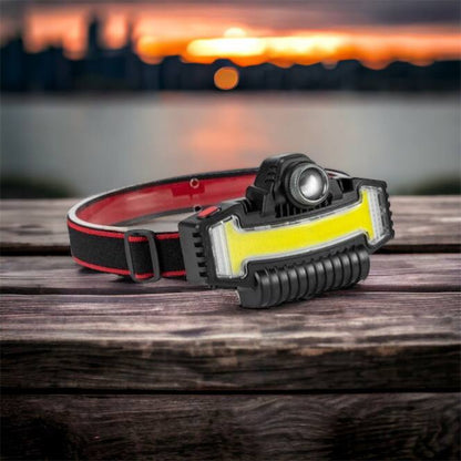 Налобный фонарик Bailong BL-W685-LTS+COB+RGB, 5 режимов, водостойкий, ударостойкий, USB кабель Type-c