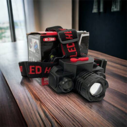 Фонарь налобный Bailong BL-1805 COB XPE аккумуляторный, фонарь на голову для рыбалки, надежный налобный