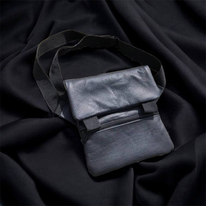 Тактична шкіряна сумка з кобурою, чоловічий месенджер, барсетка - чорний слінг, чоловіча сумка через плече