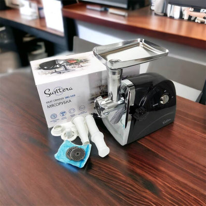 Мясорубка Suntera SMG-5418B 1800 Вт, электромясорубка для шинковки, мясорубка электрическая металл