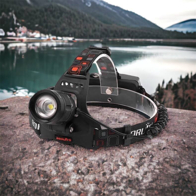 Налобный фонарь Bailong BL-T32-P50, мощный налобный светодиодный фонарик на голову, три режима