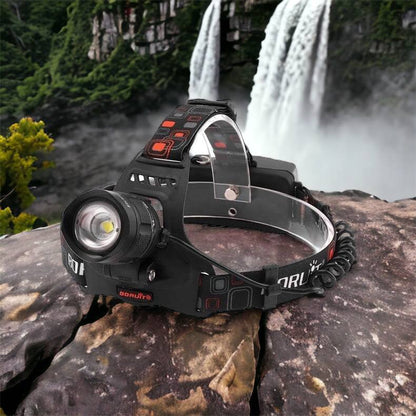 Налобный фонарь Bailong BL-T32-P50, мощный налобный светодиодный фонарик на голову, три режима