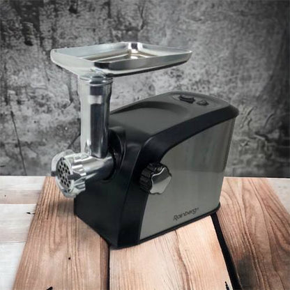 Электрическая мясорубка Rainberg RB-673 с соковыжималкой и шинковкой 9 насадок 3000W с реверсом