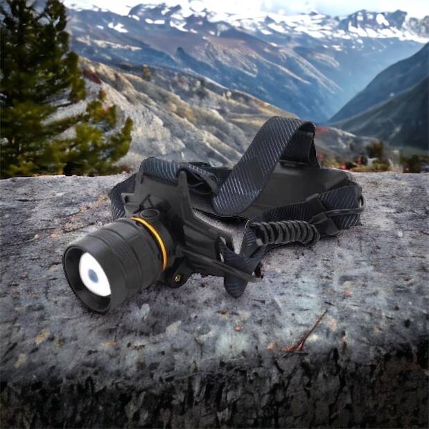 Яркий налобный фонарь Bailong BL-8076-2-GT100, Фонарь аккумуляторный для рыбалки, Фонарь на голову