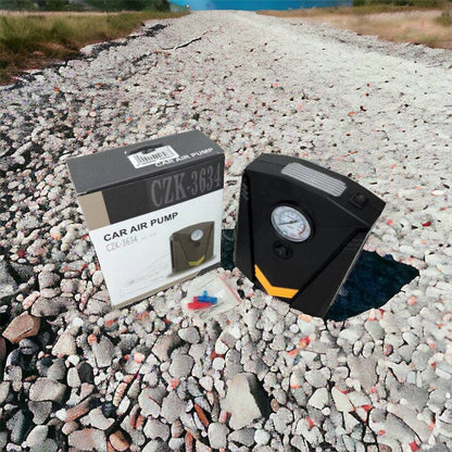 Автомобильный компрессор 12V насос с фонариком, мощный насос для колес автомобиля от прикуривателя