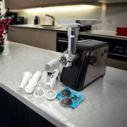 Мясорубка Rainberg RB-672 3000W электрическая с реверсом и соковыжималкой, мясорубка электрическая металл