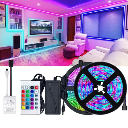 Светодиодная лента SMD 5050 RGB LED 2 м IP65 с пультом и блоком питания USB, 2м, Лента светодиодная 5050