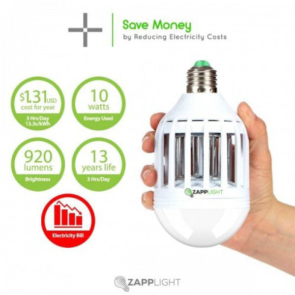 Светодиодная лампа приманка для насекомых Zapp Light, электрическая ловушка для насекомых, противомоскитная лампа от комаров