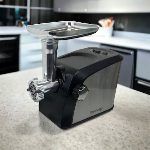 Электрическая мясорубка Rainberg RB-673 с соковыжималкой и шинковкой 9 насадок 3000W с реверсом