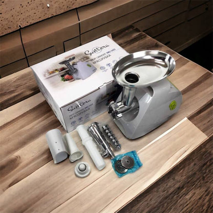 Мясорубка Suntera SMG-5425W, мясорубка-соковыжималка, электрическая мясорубка с насадками для дома