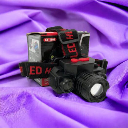 Фонарь налобный Bailong BL-1805 COB XPE аккумуляторный, фонарь на голову для рыбалки, надежный налобный