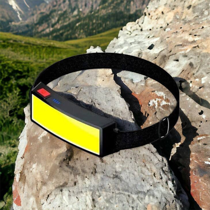 Налобный фонарик яркий рассеивающий для СТО Bailong BL-F007-COB, 3 режима, водостойкий, зарядка от USB