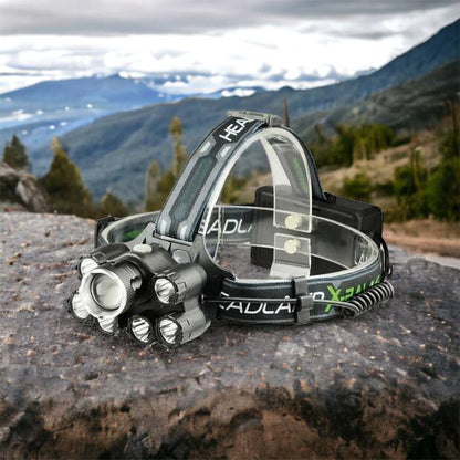 Яркий светодиодный налобный фонарь Bailong Police BL-T78 5 led белый, налобный фонарик с usb зарядкой