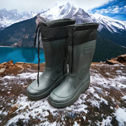 Сапоги мужские резиновые высокие утепленные с подвязкой 44 размер (29 см), сапоги резиновые для рыбалки