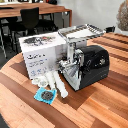 Мясорубка Suntera SMG-5418B 1800 Вт, электромясорубка для шинковки, мясорубка электрическая металл