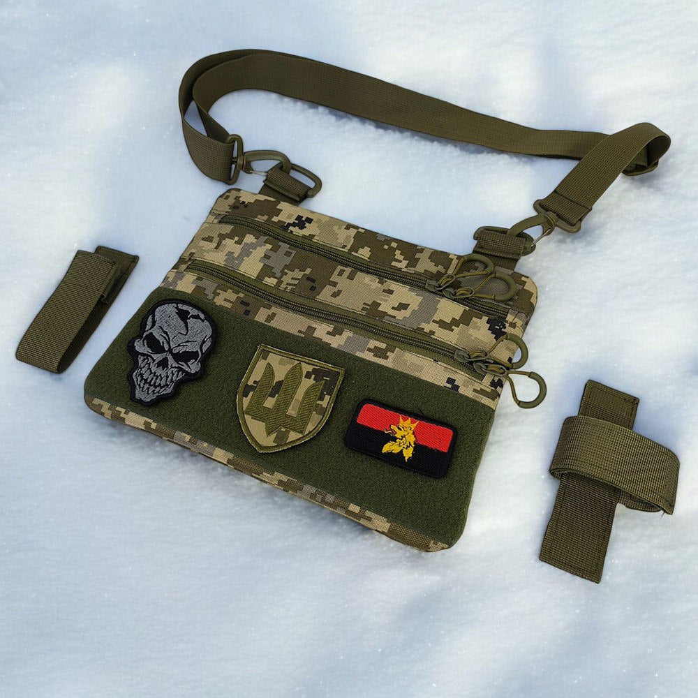 Сумка-кобура піксель камуфляж, тактична чоловіча сумка з тканини кордури AOR-1