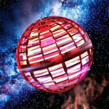 Летающий шар спиннер светящийся FlyNova Pro Gyrosphere игрушка мяч бумеранг, игрушка летающий шар