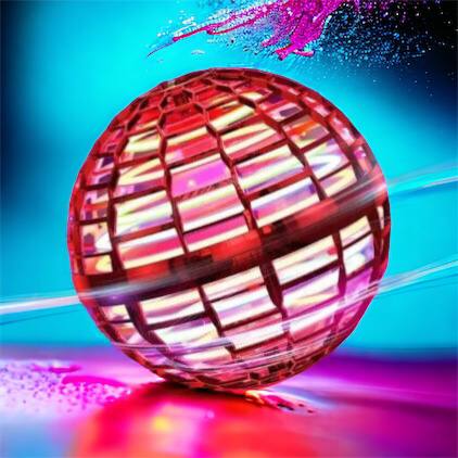 Летающий шар спиннер светящийся FlyNova Pro Gyrosphere игрушка мяч бумеранг, игрушка летающий шар