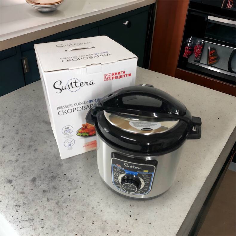 Мультиварка-скороварка SUNTERA SPC-1100 1000 Вт, пароварка для кухни бытовая, антипригарные рисоварки
