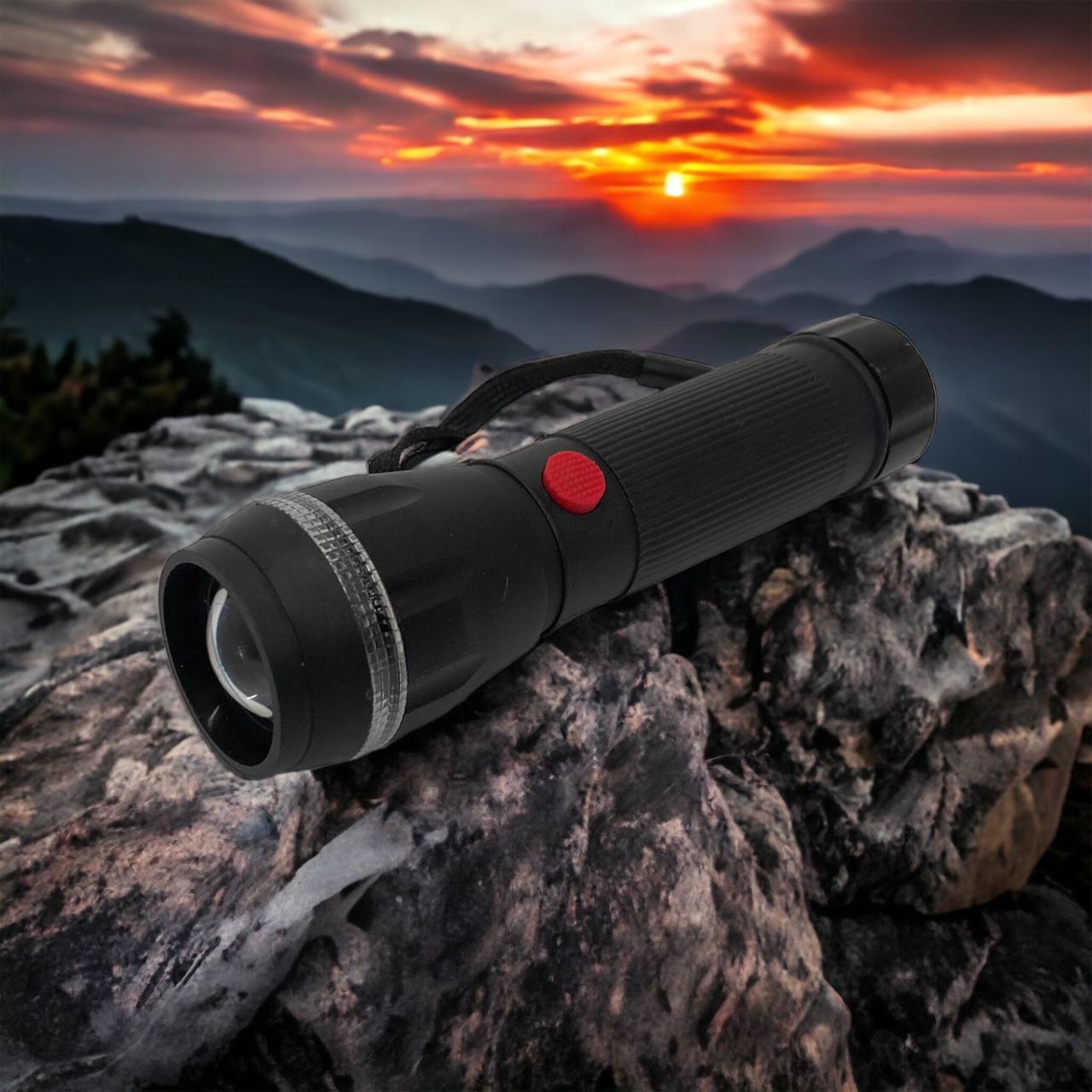 Ручний ліхтарик на батарейках (3хААА) з функцією зуму, кишеньковий міні ліхтар лід ліхтар переносний гарний