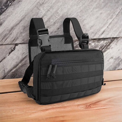 Тактична сумка нагрудна з Cordura 1000D, чоловіче розвантаження чорна