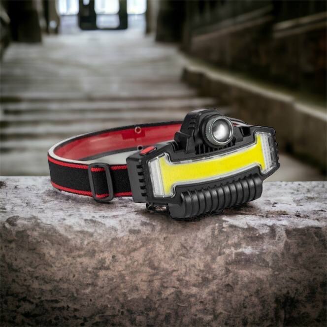 Налобный фонарик Bailong BL-W685-LTS+COB+RGB, 5 режимов, водостойкий, ударостойкий, USB кабель Type-c