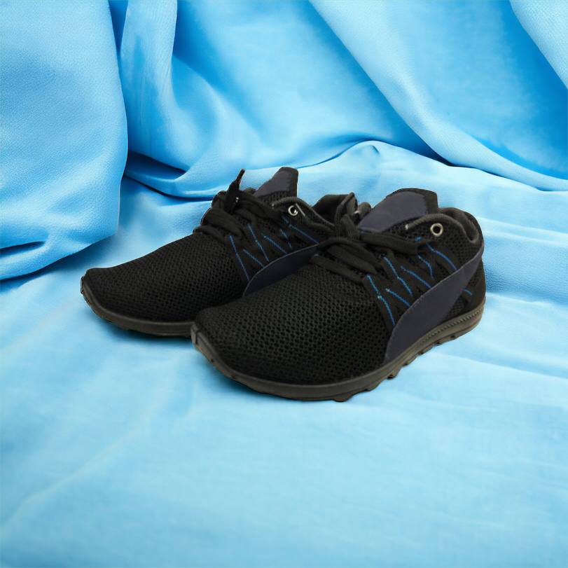 Спортивные кроссовки мужские летние из сетки 40 размер. Летние кроссовки сетка. Модель 24112. Цвет: черный