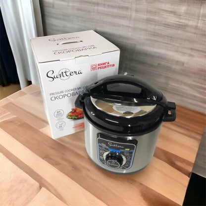 Мультиварка-скороварка SUNTERA SPC-1100 1000 Вт, пароварка для кухни бытовая, антипригарные рисоварки