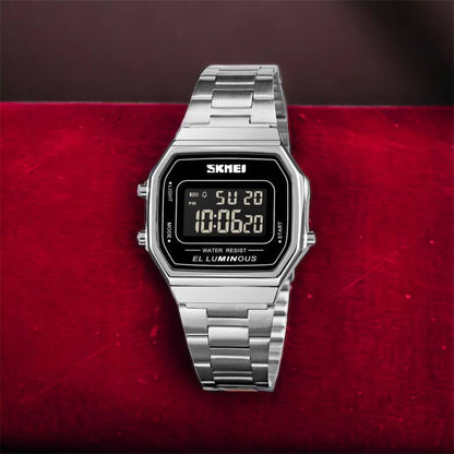 Часы наручные мужские SKMEI 1647SI, армейские часы противоударные, модные мужские часы