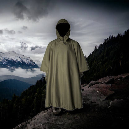 Качественный тактический дождевик - пончо. Военный плащ – накидка от дождя