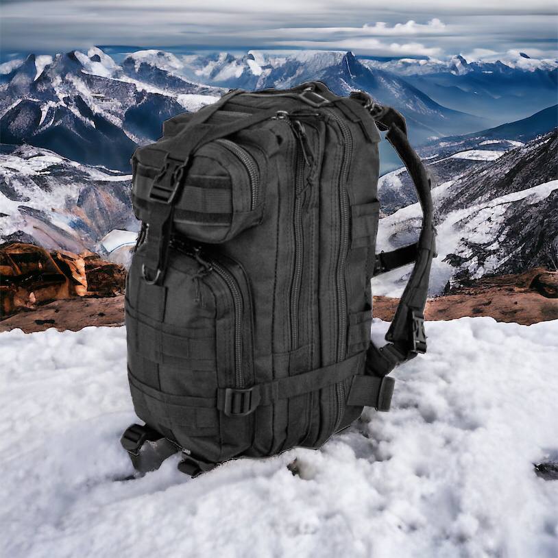 Тактический рюкзак Tactic 1000D для военных, охоты, рыбалки,  походов, путешествий и спорта. Цвет: черный